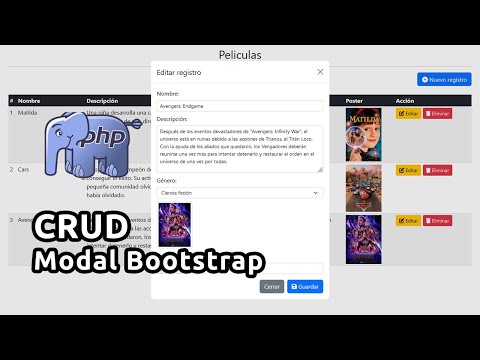 CRUD usando Modal Bootstrap | PHP y MySQL