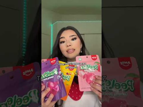 My new favorite road trip snack 😫🥭 #gummycandy #gummy #viral #trendingfood #food #trending