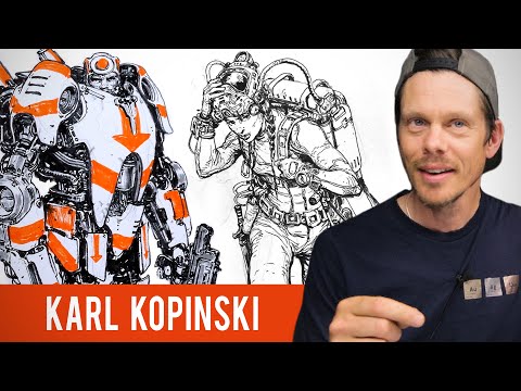 Karl Kopinski Sketchbook Tour - Filling up 5 Sketchbooks a Year