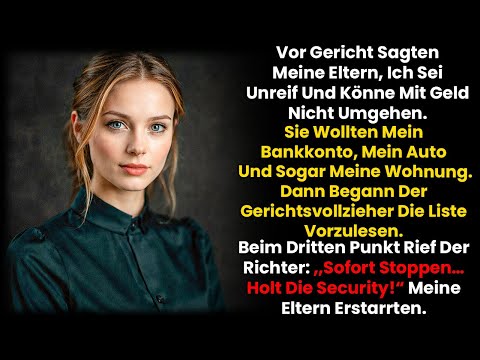 Meine Eltern Forderten Vor Gericht Alles Von Mir — Bis Der Gerichtsvollzieher Die Liste Vorlas…