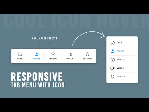 Responsive Navigation Bar in Html and CSS with Cool Icon Hover Effects