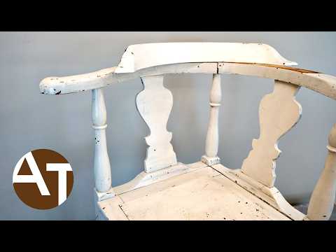 This 200 year old chair was too hard to restore but I still did it