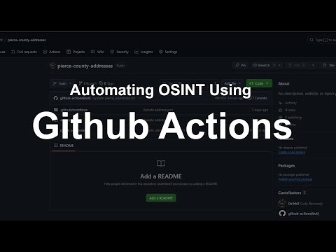 Using Github Actions for OSINT Collection