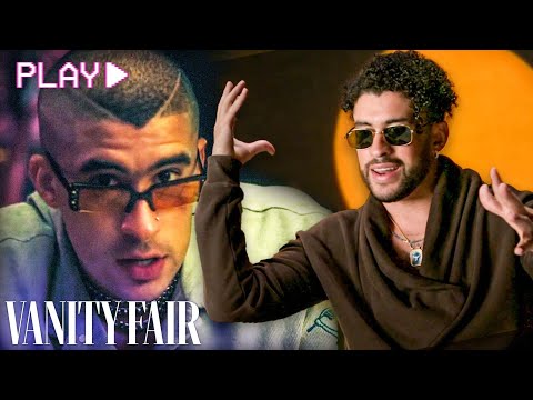 Grammy Winner Bad Bunny Rewatches His Music Videos | Vanity Fair