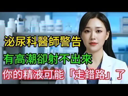 泌尿科醫師警告:有高潮卻「射不出來」?當心!你的精液可能「走錯路」了! #男性健康 #逆行性射精 #