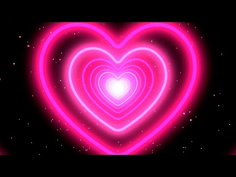 Heart Tunnel💖Pink Heart Background | Background For Valentines Day | Neon Tunnel Background