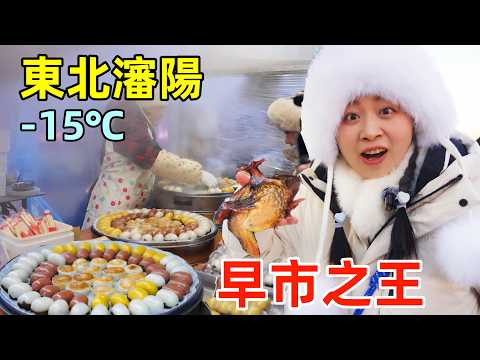 零下十五度逛東北瀋陽最火早市,吃完20種特色美食要花多少錢?