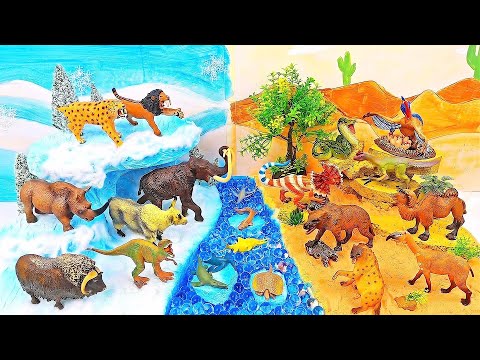 ❄🔥 Ice Age vs Desert Animals | Epic Diorama Adventure for Kids!