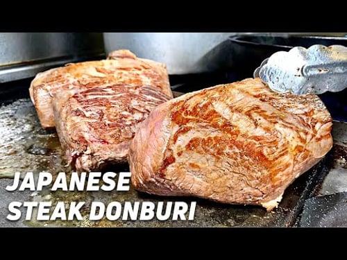 JAPANESE FOOD - STEAK Rice Bowl! AWARD-WINNING Donburi | Torrance, California