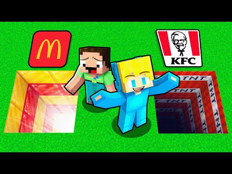 Ukri und Billy: MCDONALDS vs KFC Loch Battle in Minecraft