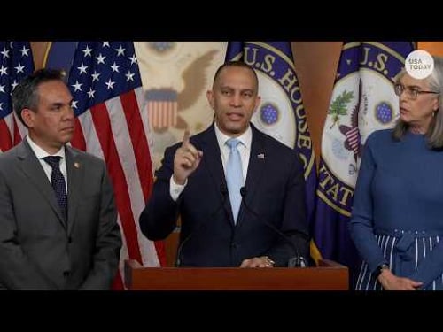 Hakeem Jeffries, House Democrats press conference after House vote rejects DHS funding bill