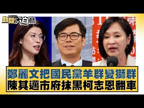 鄭麗文把國民黨羊群變獅群 陳其邁市府抹黑柯志恩翻車【#新聞大白話】20251024 2|#鄭村棋 #黃揚明 #柳采葳 @tvbstalk