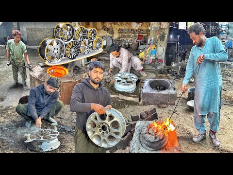 Amazing Rebuild Alloy Wheel Rim From Recycled Aluminum | Manufacturing Alloy Wheel Rim