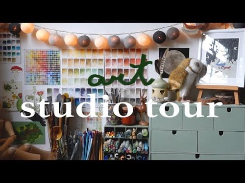 ART STUDIO TOUR ✧・.☽ cozy aesthetics
