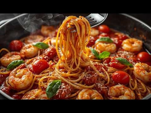 Ich habe noch nie so eine Tomatenmark mit Garnelen gegessen! Unglaublich lecker!🍤