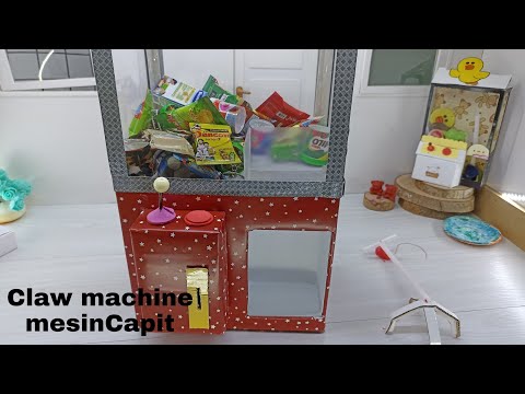 Cara Membuat Mesin Capit Kecil Dengan Kotak Kardus / How to make Claw Machine / Versi 2.0