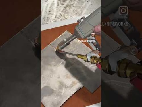 Cutting titanium folder liners with a laser!