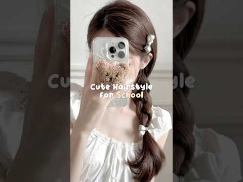 Hairstyle that makes you look prettier at school #hairstyle #backtoschool #school #hairtutorial