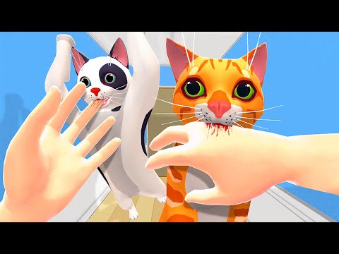 Army of CATS Try to Eat Me - Cat Cafe VR