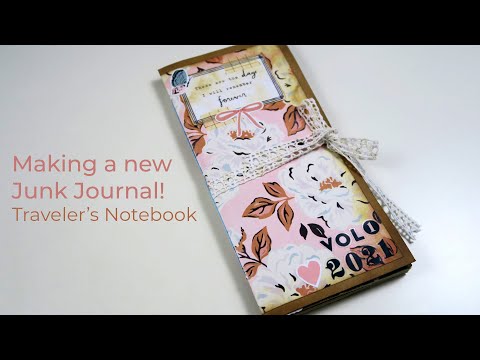 How to make a Traveler's Notebook Junk Journal | Tutorial | Using Flow Magazine & Crate Paper