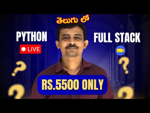 python full stack live training in telugu | 5 Jan 2026 Onwards | 8 PM-9:30 PM