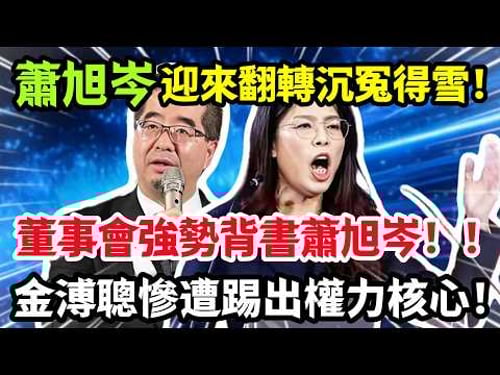 蕭旭岑迎來翻轉沉冤得雪,董事會強勢背書蕭旭岑,金溥聰慘遭踢出權力核心!#鄭麗文