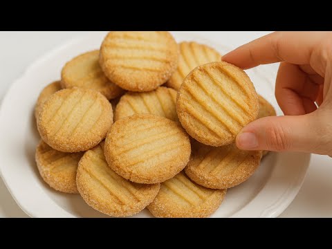 🎄 4-Ingredient Danish Butter Cookies — Melt-In-Your-Mouth! In 5 minutes!