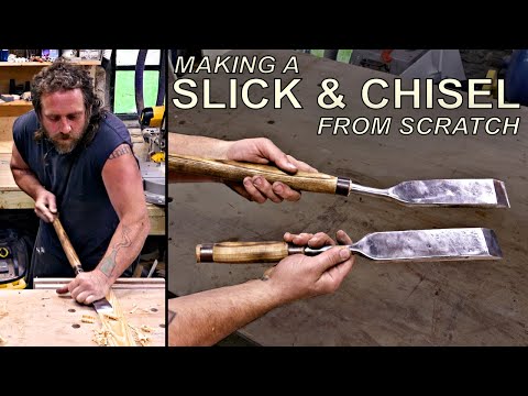 Forging a Slick & Chisel from an Old Leaf Spring for Timber Framing