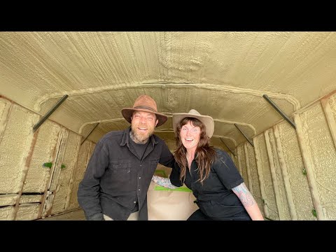 Spray Foaming Our Carport Tiny House Conversion- Part 3