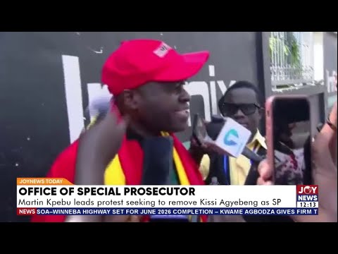 Martin Kpebu leads protest seeking to remove Kissi Agyebeng as Special Prosecutor | JoyNews Today