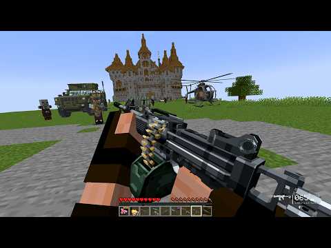 We Destroyed the Pillager Castle Using Modern Weapons and Military Tanks! 💥🏰