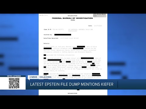 Report in Epstein Files references death in Kiefer, Okla.