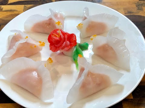 【龍蝦燕子餃】傳統的點心融入新的元素,加入龍蝦肉🦞,皮爽肉鮮彈牙,顏值高,這搭配非常完美 Fancy Lobster Har Gow