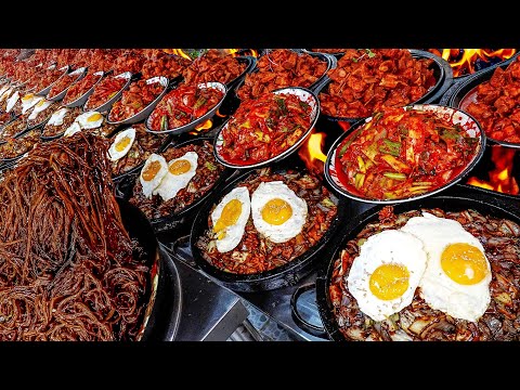 Ultimate wok skill ! Korea's most popular noodles! Korean black noodle master