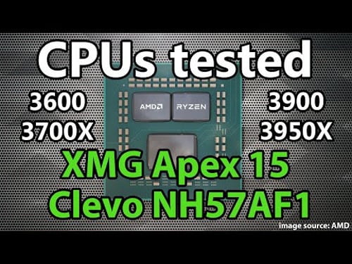 XMG Apex 15 - CPU options tested - up to 16 cores in a laptop!