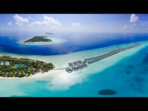 Flying Over Maldives With Relaxing Music | Beautiful Piano & Guitar Music