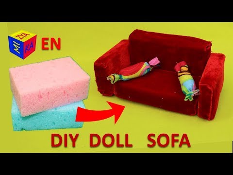 Hands-on crafts: DIY doll sofa. No measurements needed! Video tutorial for girls +10