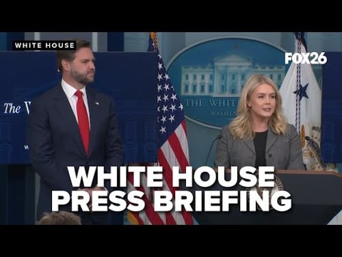 Vice President Vance and Karoline Leavitt hold a White House Press Briefing