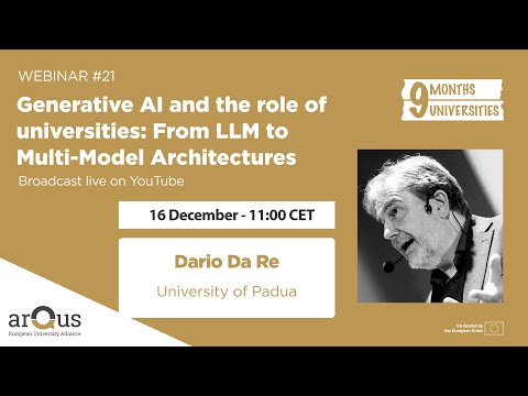 9M9U #21: Generative AI and the role of Universities: from LLM to multi-model architectures