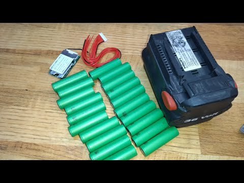 Hilti te 6-a 36v battery upgrade nimh to lithium 5AH 18650 + bms 30A