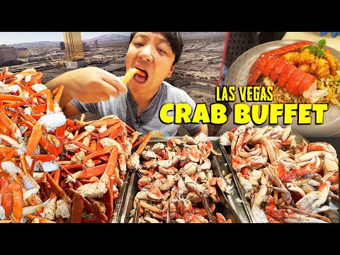 All You Can Eat "CRAB FEAST" BUFFET & LOBSTER NOODLES in Las Vegas Palms Casino Resort