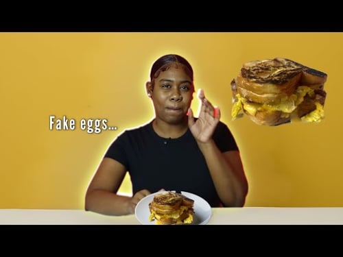 College Kids Try Each others Breakfast Sandwich