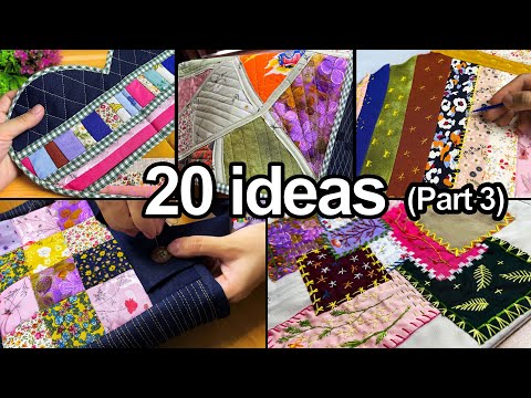 20 Ideas for Sewing Scraps Fabric to Create Beautiful Items (Part #3)