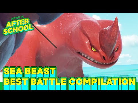 BEST Battles & Action Moments in The Sea Beast | Netflix Family