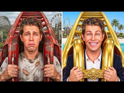 $1 vs $100,000 Theme Park!