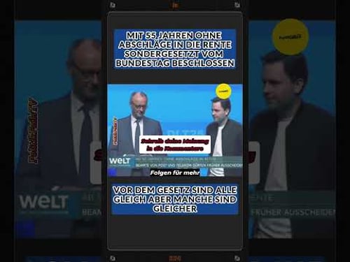 SONDERGESETZ VOM BUNDESTAG BESCHLOSSEN #shortsfeed #rente #gesetz #rentennews #deutschland #fyp