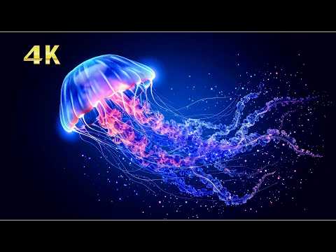 Amazing Jellyfish Aquarium in 4K - Soothing & Relaxing Music - Great for Oled TV's アクアリウム