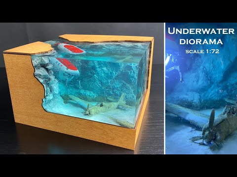 Plane crash Underwater Diorama scale 1:72 Flugzeugabsturz Unterwasser-Diorama Anycubic PHOTON MONO X