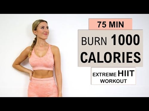 1000 Calorie HIIT Workout | Burn 1000 Calories in 75 Min | At Home | No Repeat | No Equipment