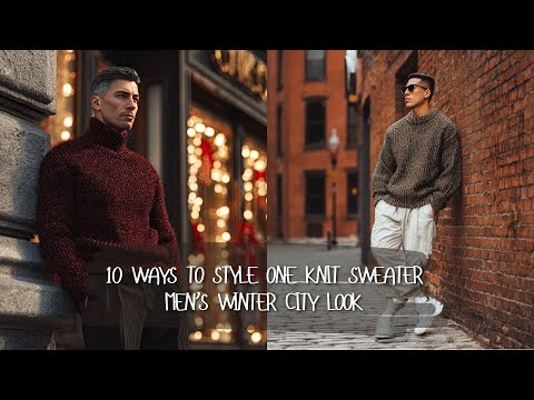 10 WAYS TO STYLE ONE KNIT SWEATER MENS WINTER CITY LOOK